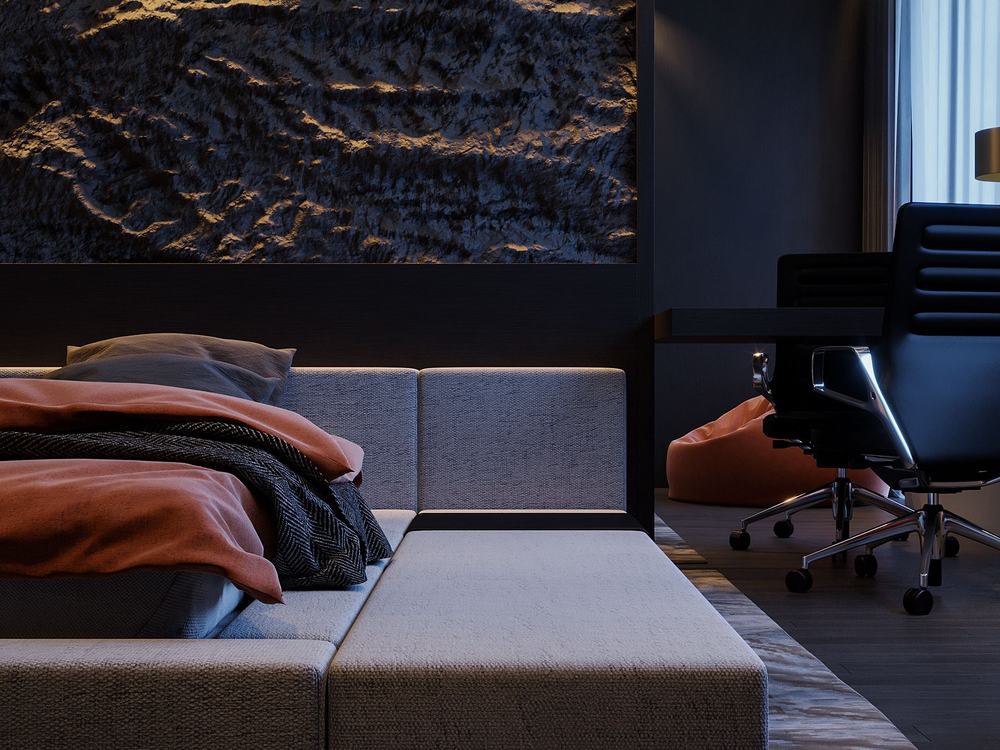 Finished bedroom detail